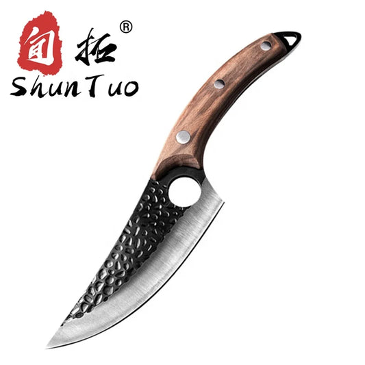 Professional Full Tang 6 Inch Handmade Carbon Steel Handmade Forged Cutting Slaughter Meat Cleaver Boning Butcher Knife-meg BEST buys