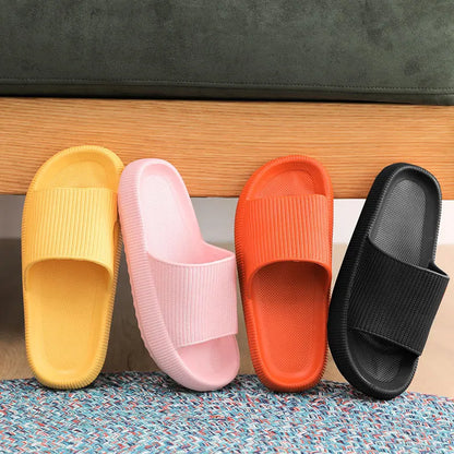 New Light Weight Anti-Slip Women Sandals Soft Thick Sole House Slides Pure Color Indoor EVA Slippers-meg BEST buys