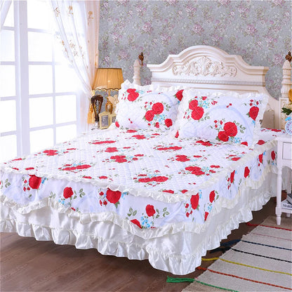 American style floral plant organic 3d printed flower waterproof cotton bed cover-meg BEST buys