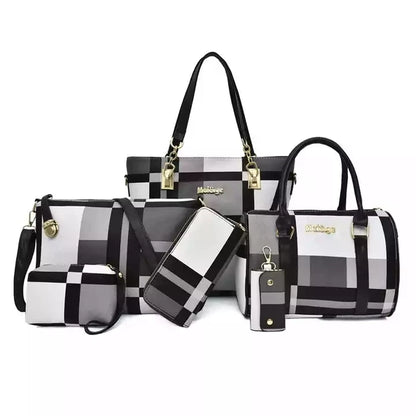 Fashion Ladies Bag Handbags Sets 6 in 1 Handbag for Women-meg BEST buys