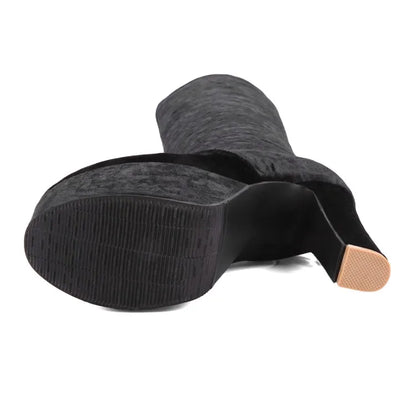 2021 New Trend Plus Size Quality Warm Premium Golden Velvet Knee High Women Boots-meg BEST buys