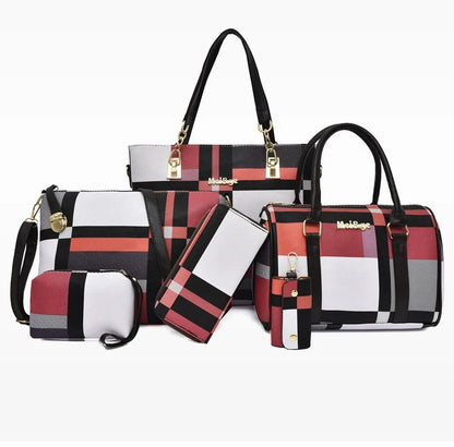 Fashion Ladies Bag Handbags Sets 6 in 1 Handbag for Women-meg BEST buys