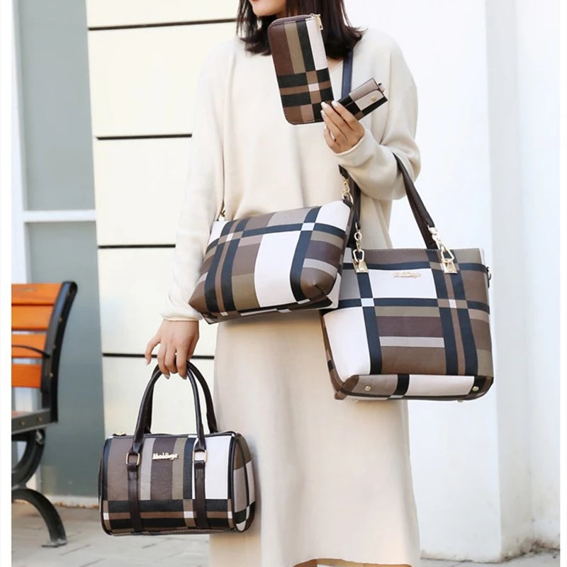 Fashion Ladies Bag Handbags Sets 6 in 1 Handbag for Women-meg BEST buys