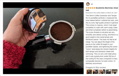 51mm 54mm 58mm Custom 304 Stainless Steel Adjustable 3 Leaf Base Coffee Leveler Dual Head Espresso Coffee Distributor-meg BEST buys