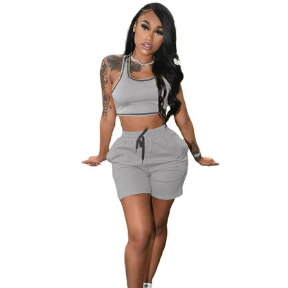 Casual Ladies 2 Pcs Solid Color Hooded Bodycon Yoga Wear Clothing Two Piece Women Tracksuit Set-meg BEST buys