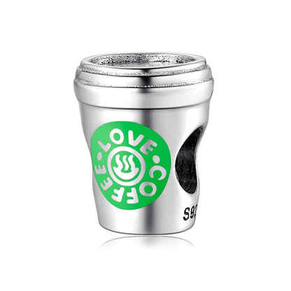 Real 925 Sterling Silver Bright red CZ wine cup fine Beads Fit Charms Bracelets Jewelry making fashion Woman charm custom logo-meg BEST buys