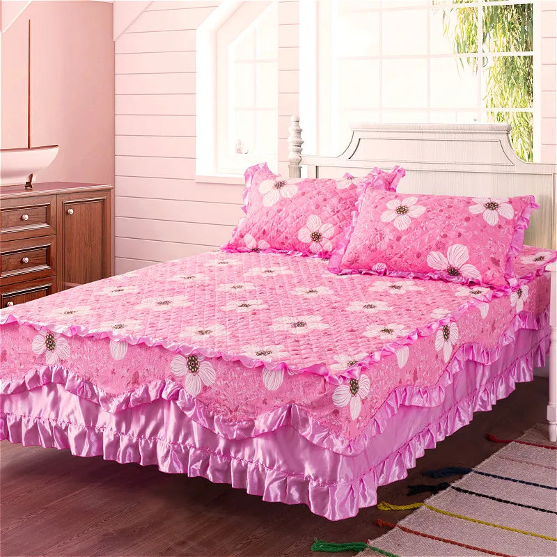 American style floral plant organic 3d printed flower waterproof cotton bed cover-meg BEST buys