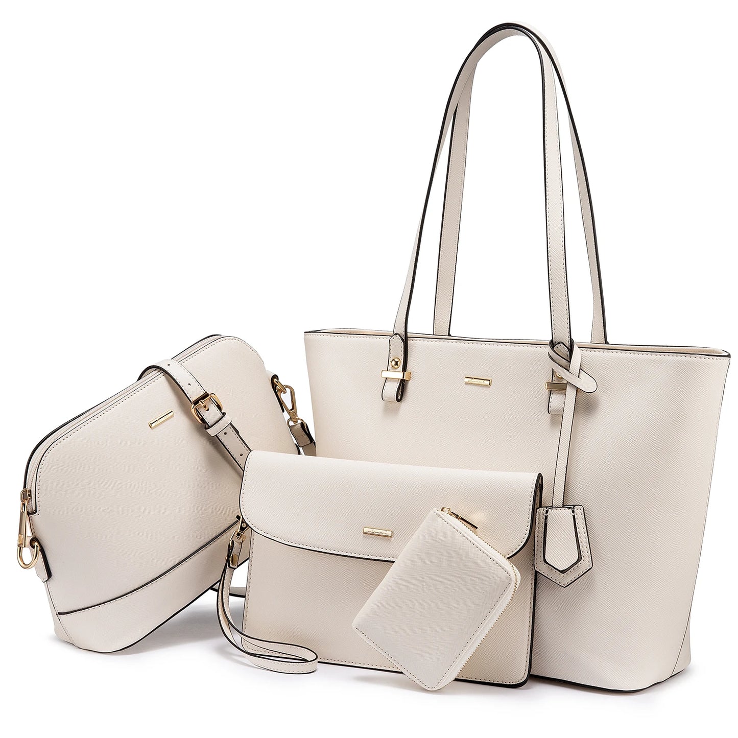 LOVEVOOK 2023 Designer PU Leather Ladies Shoulder Hand bag 3 pcs Luxury Purse and Handbags Set Large Cute Women Tote Bags-meg BEST buys