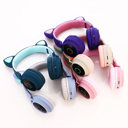 Dropshipping BT028C super Bass Wireless Headphones Blue tooth Headset with LED Light for PS4 PC Xbox One Controller-meg BEST buys