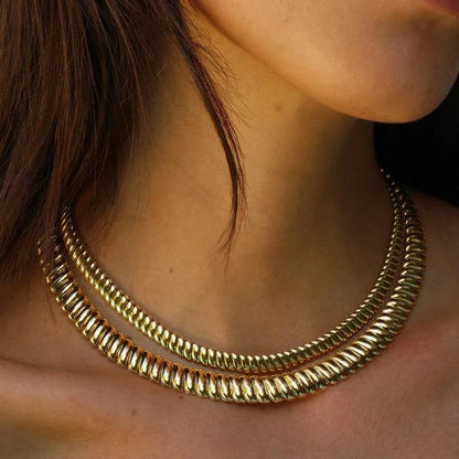 european hot selling women jewelry high polished 3 colors snake chain herringbone chain necklace-meg BEST buys