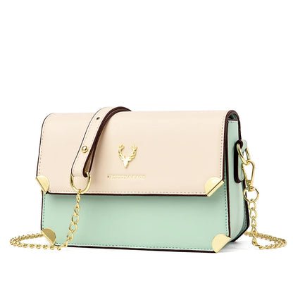 Hot sale color matching ladies shoulder bag deer head decoration handbag fashion messenger bag-meg BEST buys