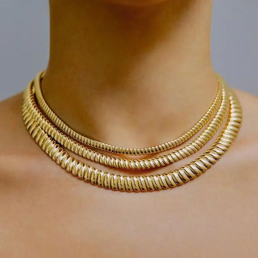 european hot selling women jewelry high polished 3 colors snake chain herringbone chain necklace-meg BEST buys
