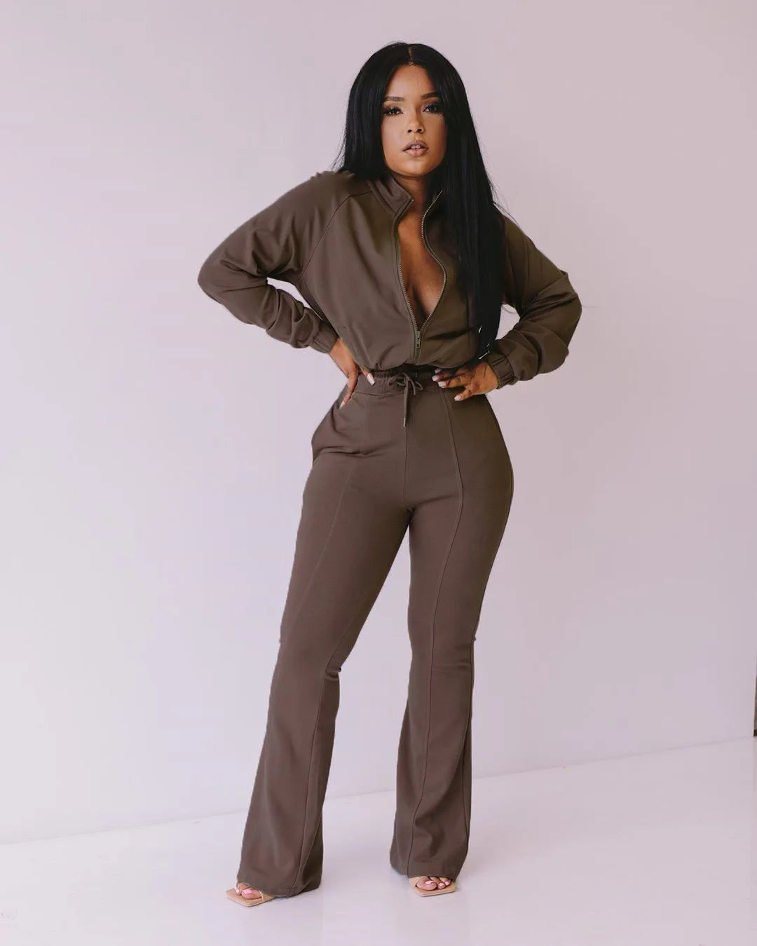 Custom Fall Clothing Track Suit Women Tracksuit Plain Private Label Sweat Suit Jogging Suit Set-meg BEST buys