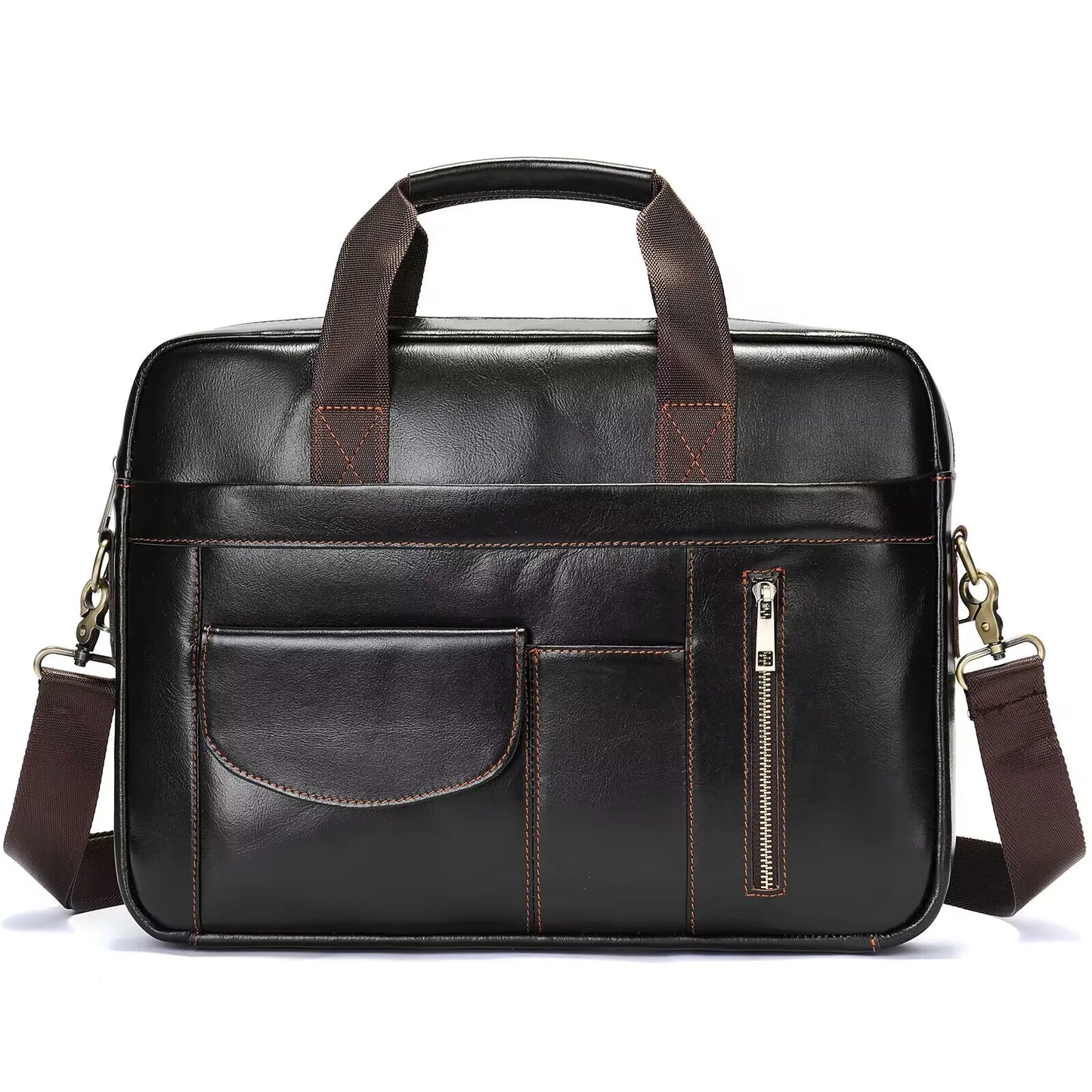 OEM ODM Custom 1116 men oil leather briefcase laptop bags famous brand genuine leather men's handbag briefcase-meg BEST buys