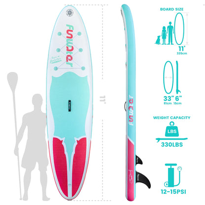 FUNWATER Dropshipping OEM 11' inflatable stand up paddleboard big paddle surf board surfboard pedal uk warehouse-meg BEST buys