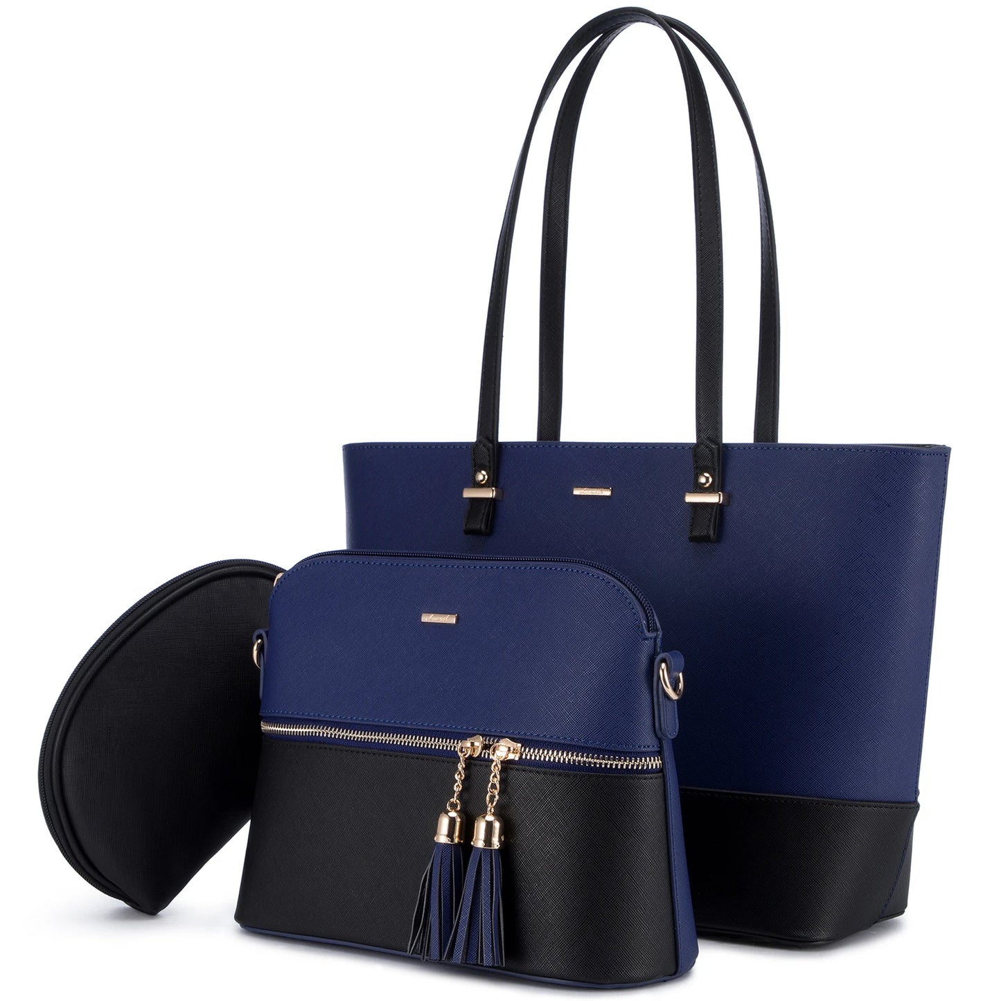 LOVEVOOK 2023 Designer PU Leather Ladies Shoulder Hand bag 3 pcs Luxury Purse and Handbags Set Large Cute Women Tote Bags-meg BEST buys