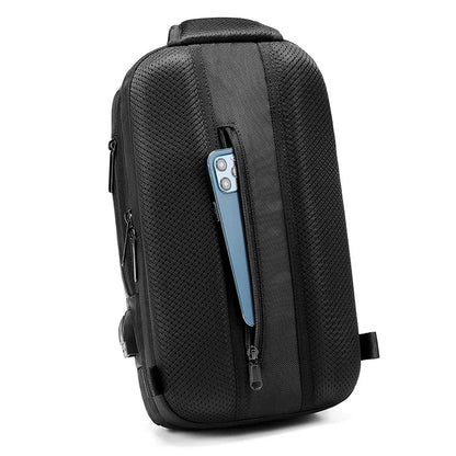 Factory new design usb men fashion travel waterproof portable men shoulder crossbody sling bag-meg BEST buys