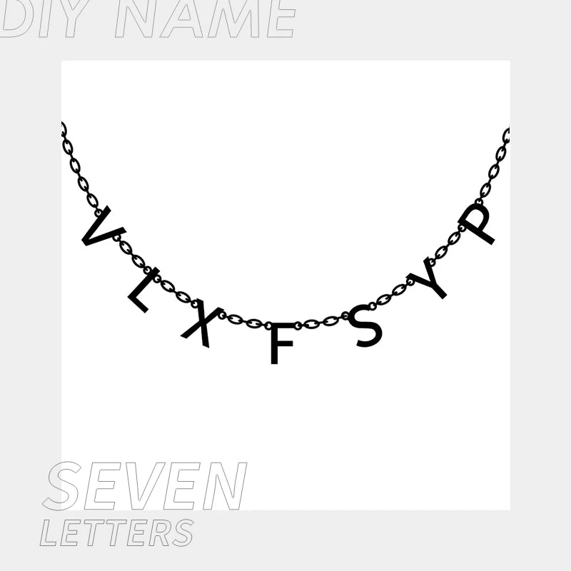 eManco Customized Name Necklace Personalized Nameplate Gold Letter Name 2022 Necklace Chain Stainless Steel Jewelry Engrave-meg BEST buys