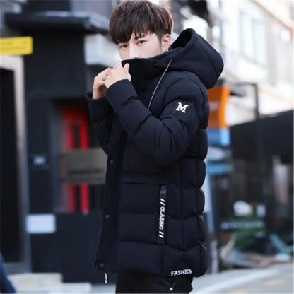 hot sale plus velvet thicken hooded windproof waterproof slim winter mens jacket and coats-meg BEST buys