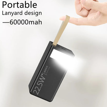 2023 Trending Product portable 22.5W bi-directional super Fast Charge 60000 mAh High capacity Power bank-meg BEST buys