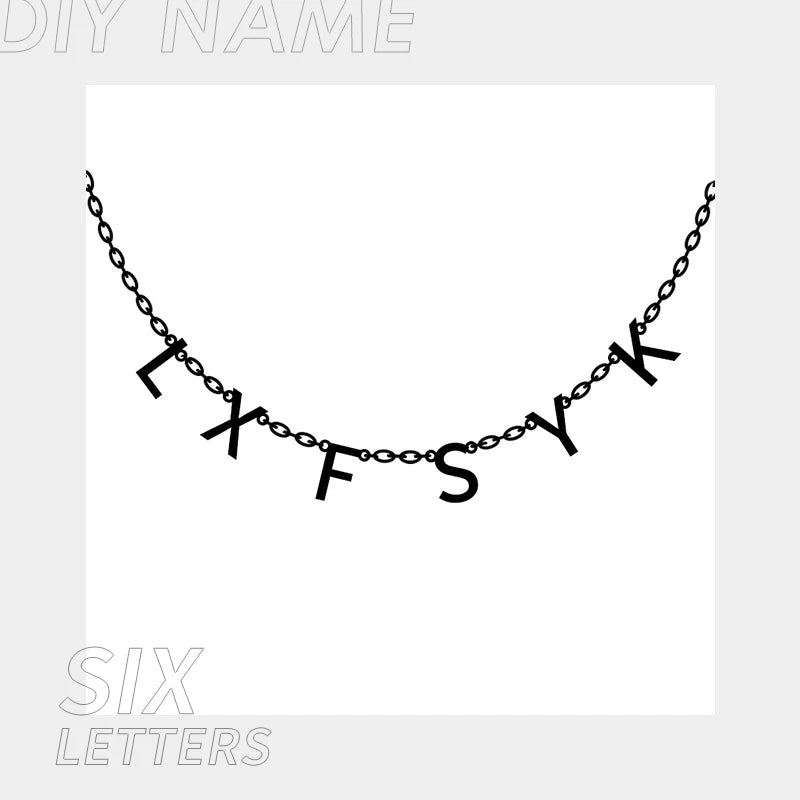 eManco Customized Name Necklace Personalized Nameplate Gold Letter Name 2022 Necklace Chain Stainless Steel Jewelry Engrave-meg BEST buys