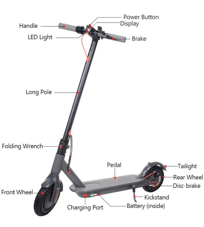 European warehouse wholesale foldable e scooter with 350W motor 8.5inch m365 Electric Scooters adult folding escooter-meg BEST buys