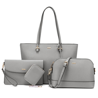 LOVEVOOK 2023 Designer PU Leather Ladies Shoulder Hand bag 3 pcs Luxury Purse and Handbags Set Large Cute Women Tote Bags-meg BEST buys