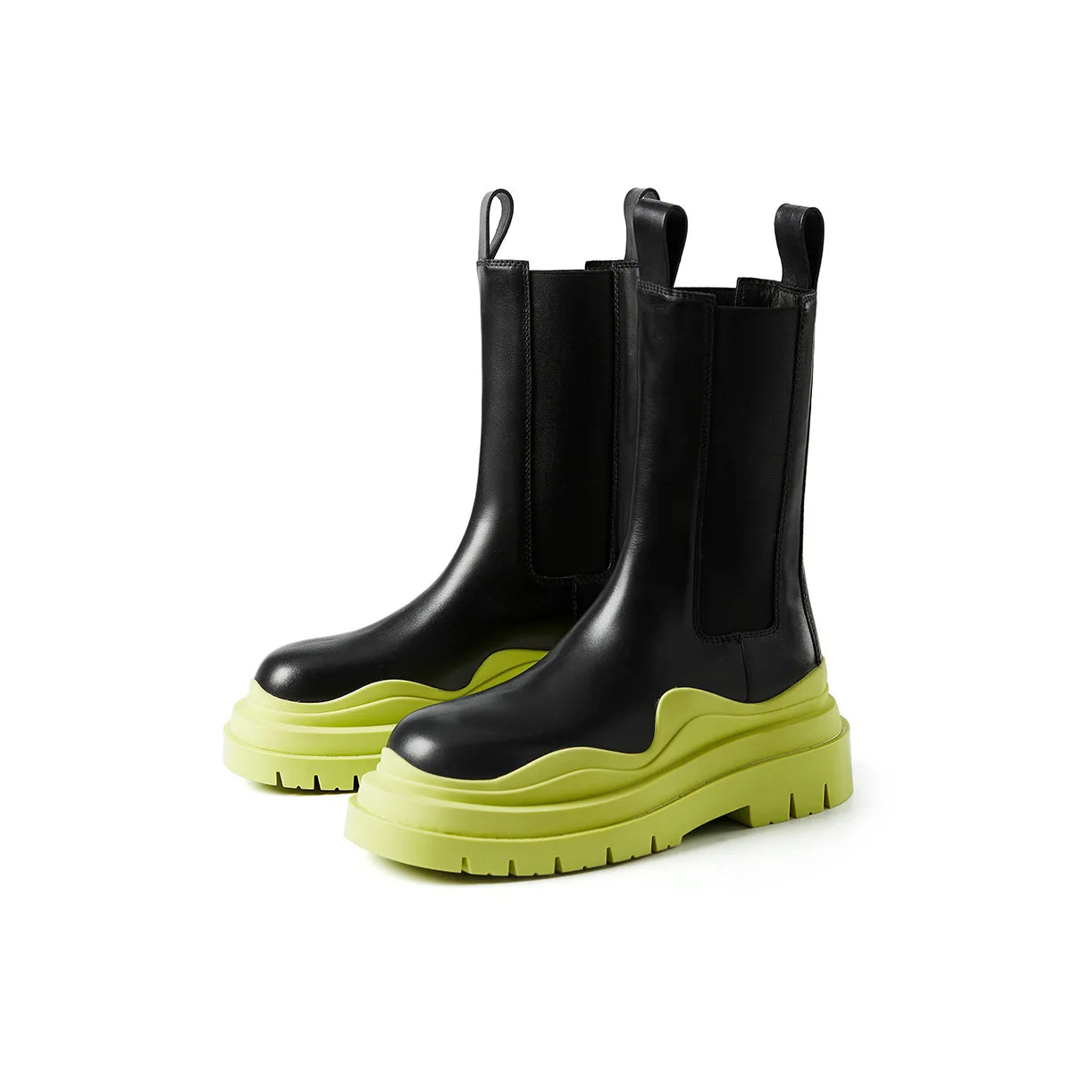 Fashion Solid 2021 Thick Soled Waterproof Leather Chelsea Boots Woman Chelsea Boot-meg BEST buys