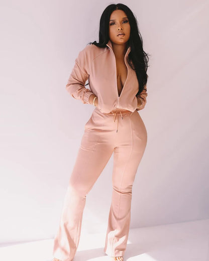 Custom Fall Clothing Track Suit Women Tracksuit Plain Private Label Sweat Suit Jogging Suit Set-meg BEST buys
