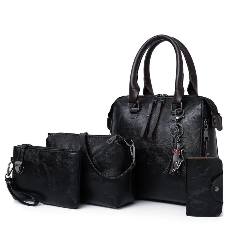 Hot Selling Luxury Women Bag Handbags PU Leather Handbag Lady 4 Pieces One Set Shoulder Bags Designer Tote Bag-meg BEST buys