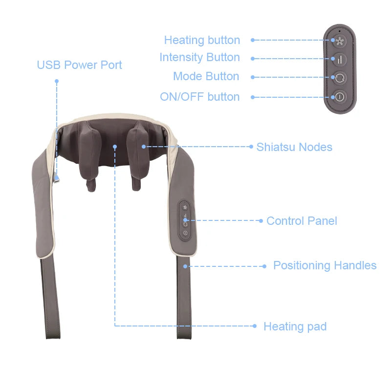 Trending Products 2023 New Arrivals Strap Neck Massager Kneading Neck & Shoulder Massager-meg BEST buys