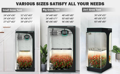 Mars Hydro GROWTNET Optional size Wholesale Price Hydroponic Grow Tent 610D Plant Grow Box Kits 150x150x200-meg BEST buys