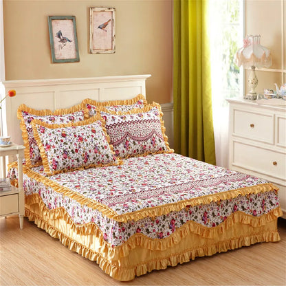 American style floral plant organic 3d printed flower waterproof cotton bed cover-meg BEST buys