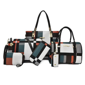 Fashion Ladies Bag Handbags Sets 6 in 1 Handbag for Women-meg BEST buys