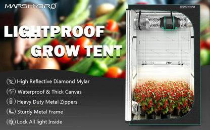 Mars Hydro GROWTNET Optional size Wholesale Price Hydroponic Grow Tent 610D Plant Grow Box Kits 150x150x200-meg BEST buys