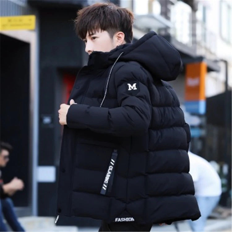 hot sale plus velvet thicken hooded windproof waterproof slim winter mens jacket and coats-meg BEST buys