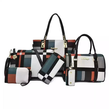 Fashion Ladies Bag Handbags Sets 6 in 1 Handbag for Women-meg BEST buys
