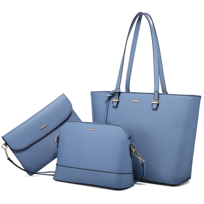 LOVEVOOK 2023 Designer PU Leather Ladies Shoulder Hand bag 3 pcs Luxury Purse and Handbags Set Large Cute Women Tote Bags-meg BEST buys