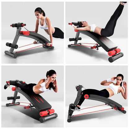 Gym Equipment Sit up Bench Muscle Exercise Ab Chair Foldable Portable Exercise Supine Board Carton Unisex Indoor 2pcs-meg BEST buys