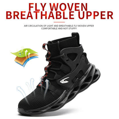 Hot Selling Industrial Protective Breathable Work Boot Casual Trainers Steel Toe Safety Shoes for Men Women-meg BEST buys