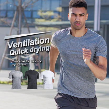 cheap sports t-shirt for men 100% high quality blank milk silk workout wear customized-meg BEST buys