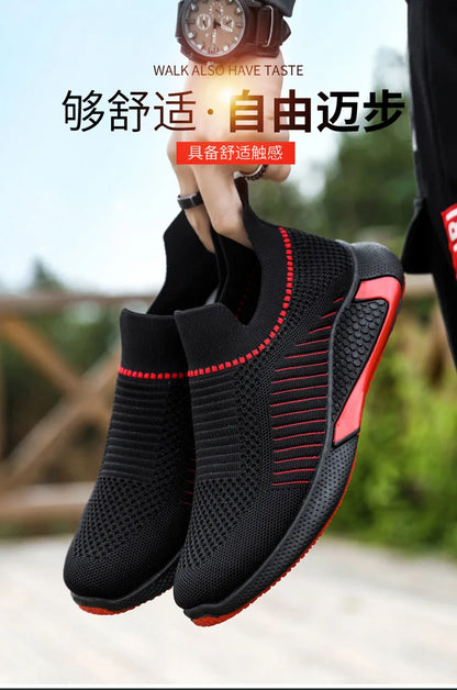 Anti slip breathable big size mens casual sports running walking style shoes loafers sock sneakers for men-meg BEST buys