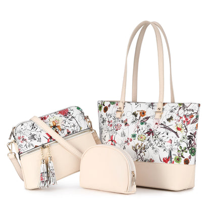 LOVEVOOK 2023 Designer PU Leather Ladies Shoulder Hand bag 3 pcs Luxury Purse and Handbags Set Large Cute Women Tote Bags-meg BEST buys