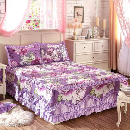 American style floral plant organic 3d printed flower waterproof cotton bed cover-meg BEST buys