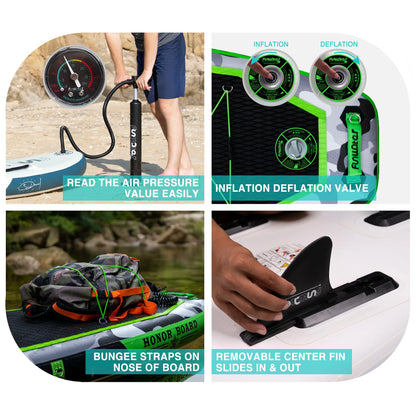 FUNWATER Free Shipping Dropshipping OEM inflatable sup board 12' sup gonfiabil double layer sup boards waterplay surfing-meg BEST buys