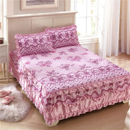 American style floral plant organic 3d printed flower waterproof cotton bed cover-meg BEST buys