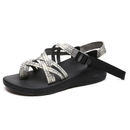 Standard breathable open toe ladies flat sandals shoes plus size bandage ankle strap sandals-meg BEST buys