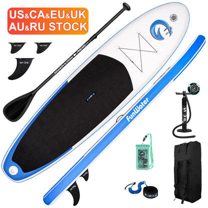 FUNWATER Dropshipping OEM 11' blue paddle surf inflatable stand up paddle pvc board wakeboard surfboard isup sup board surf sub-meg BEST buys