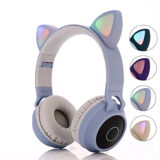 Dropshipping BT028C super Bass Wireless Headphones Blue tooth Headset with LED Light for PS4 PC Xbox One Controller-meg BEST buys