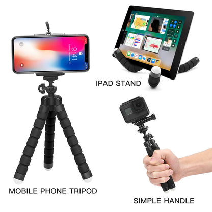 2020 drop shipping Flexible Sponge Mini Tripod With Remote Shutter For smartphone mini Camera Phone Holder clip stand-meg BEST buys